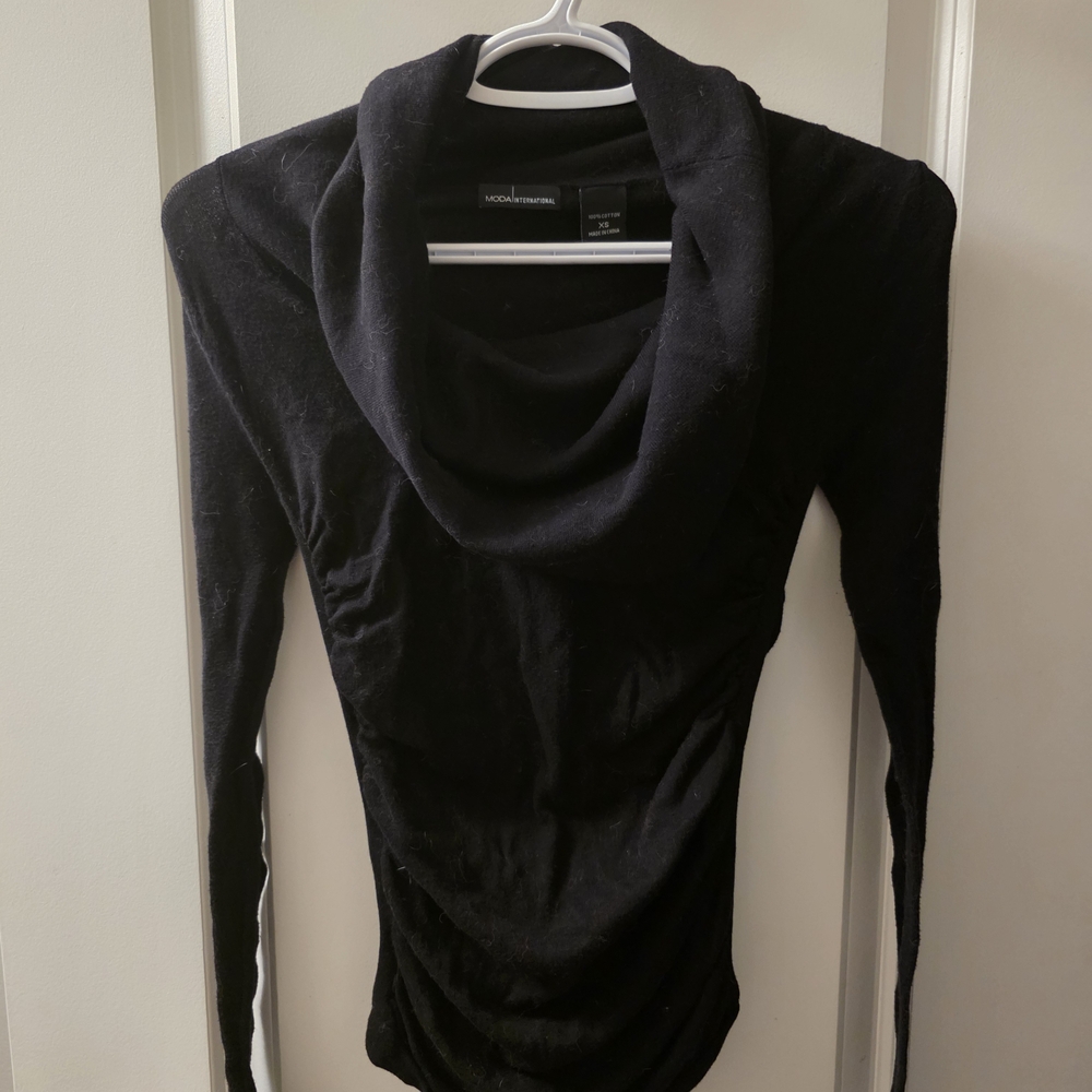 Moda International Midnight Cowl Neck Sweater